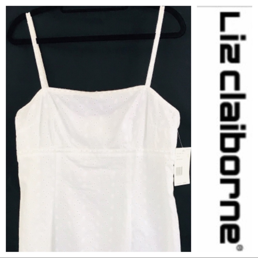Liz Claiborne I Vintage 90s Slip Dress I White